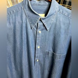 Ermenegildo Zegna Men’s Denim Long Sleeve Button Down Shirt